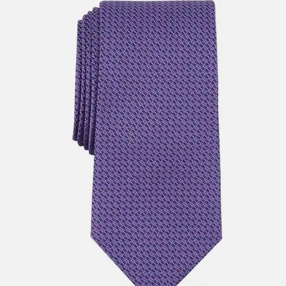 Michael Kors Mens Elsen Solid Tie Purple ONE SIZE - Picture 1 of 1